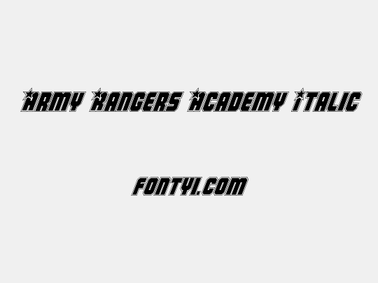 Army Rangers Academy Italic