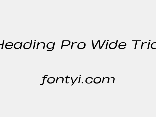 Heading Pro Wide Trial