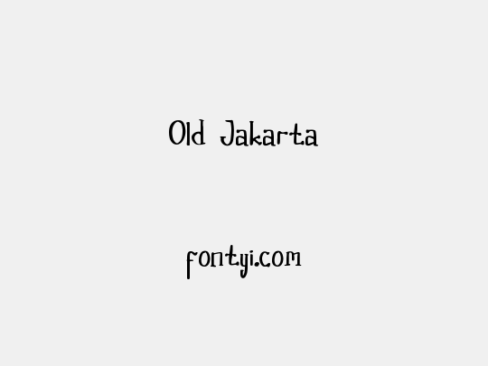 Old Jakarta