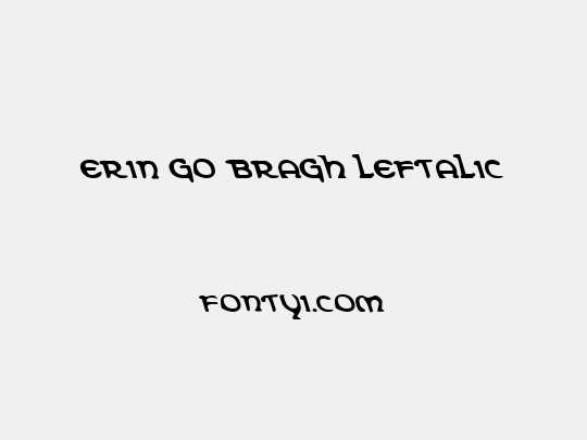 Erin Go Bragh Leftalic