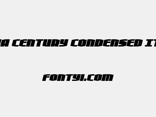 Alpha Century Condensed Italic