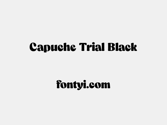 Capuche Trial Black