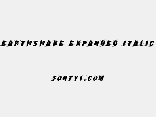 Earthshake Expanded Italic