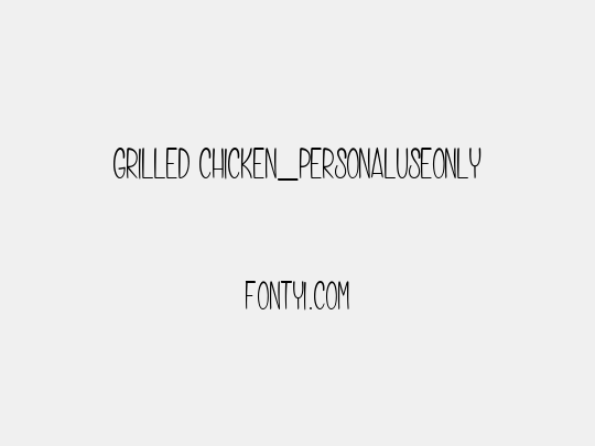 Grilled Chicken_PersonalUseOnly