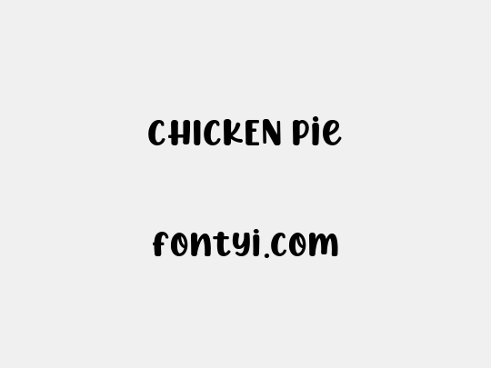 CHICKEN Pie
