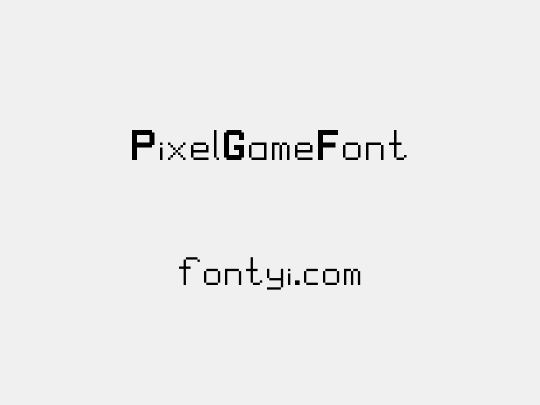 PixelGameFont