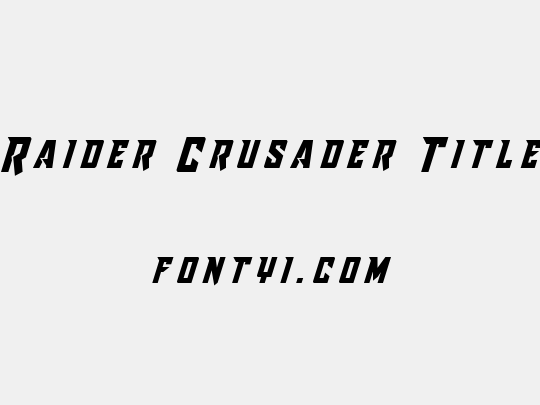Raider Crusader Title