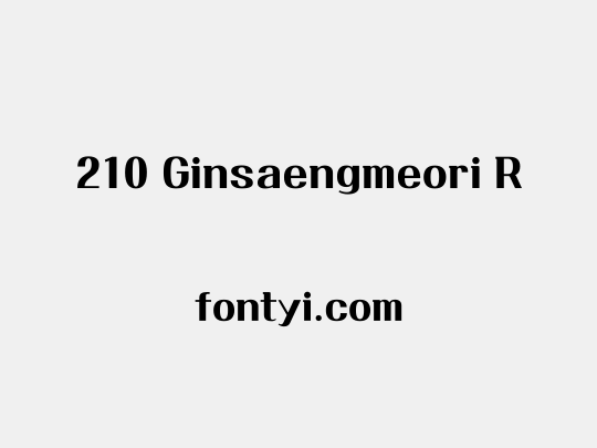 210 Ginsaengmeori R