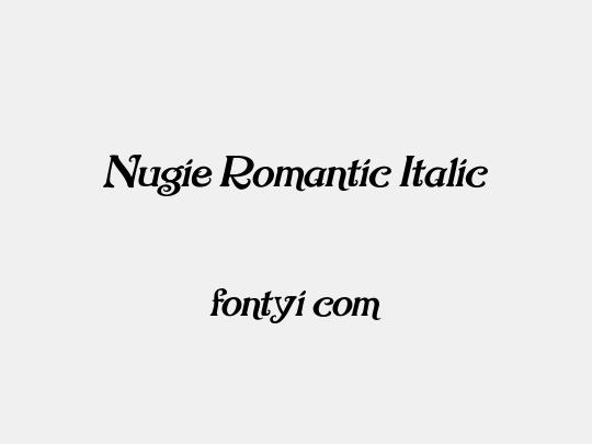 Nugie Romantic Italic