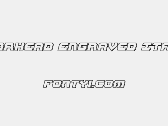 Gearhead Engraved Italic
