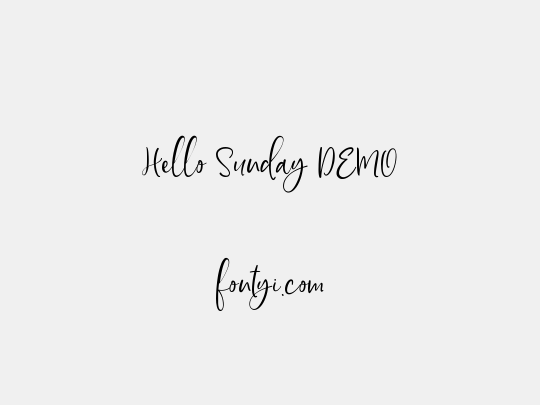 Hello Sunday DEMO