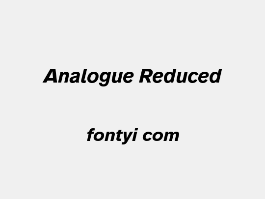 Analogue Reduced