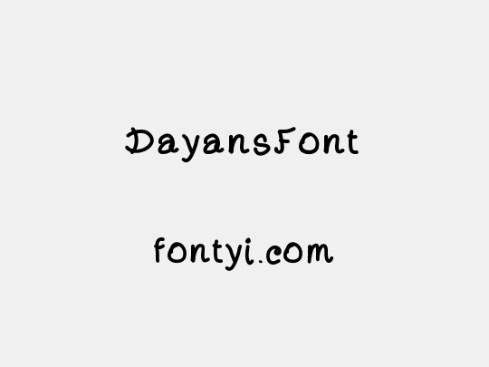 DayansFont
