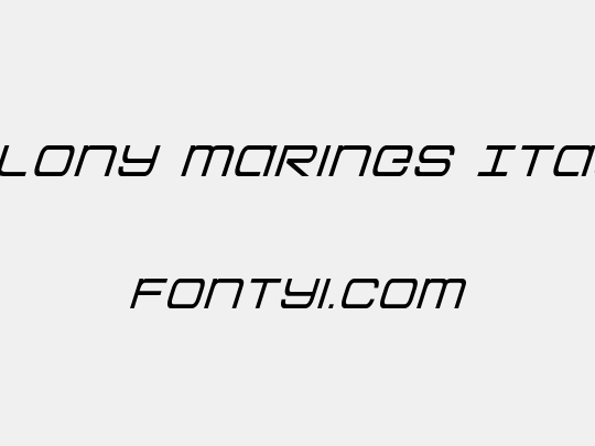 Colony Marines Italic