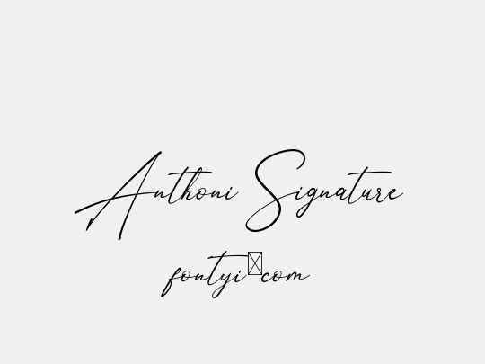 Anthoni Signature