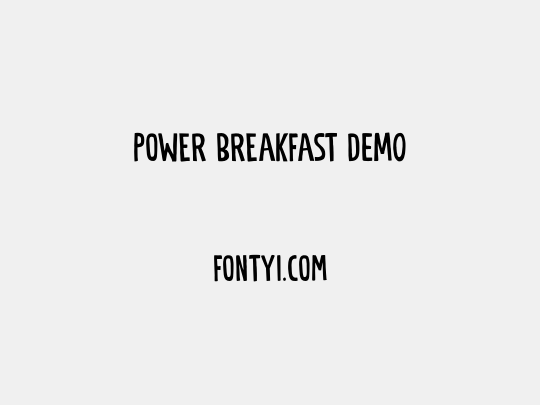 Power Breakfast DEMO