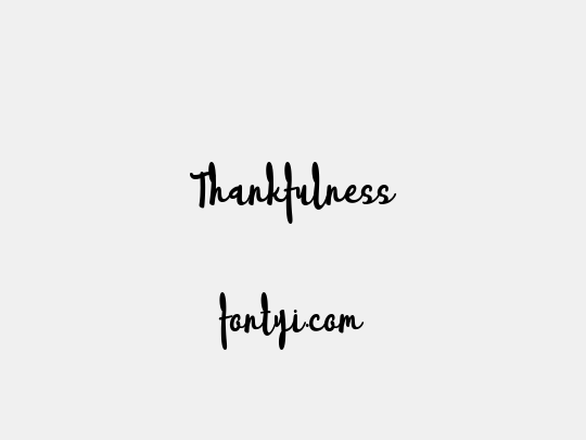 Thankfulness