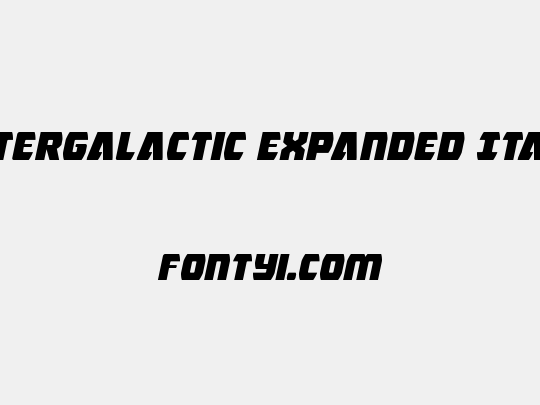Intergalactic Expanded Italic