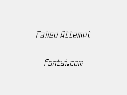 Failed Attempt