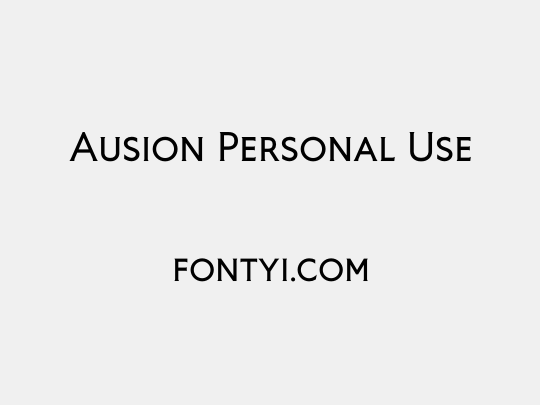 Ausion Personal Use