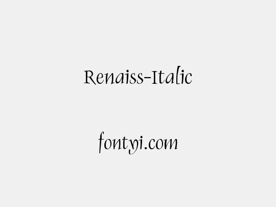 Renaiss-Italic