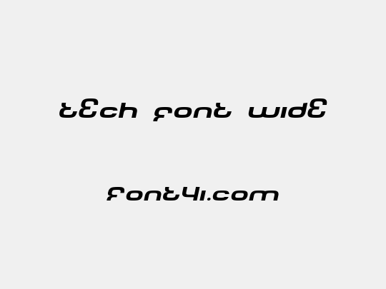 Tech Font Wide