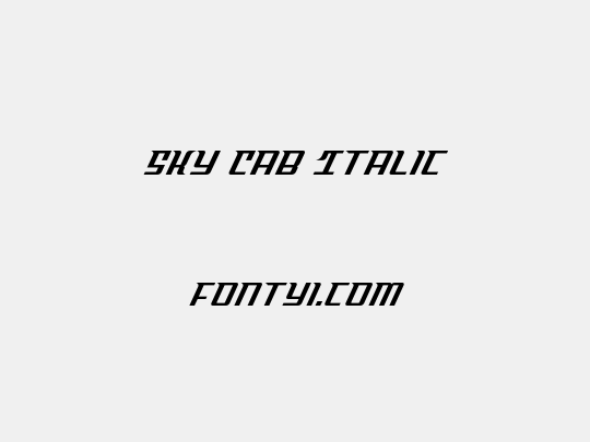 Sky Cab Italic