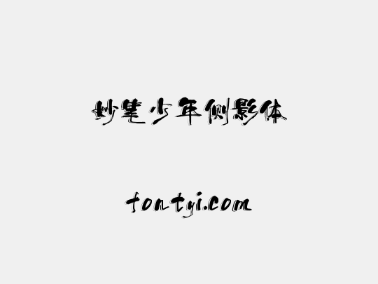 妙笔少年侧影体