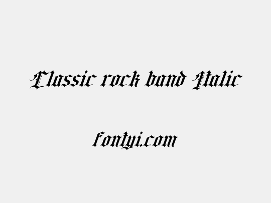 Classic rock band Italic
