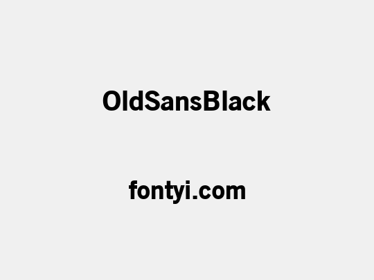 OldSansBlack