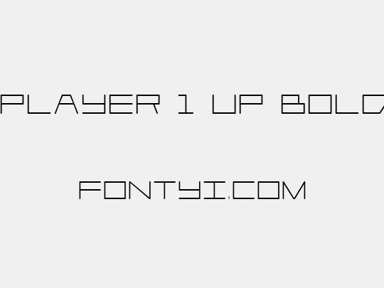 Player 1 Up Bold