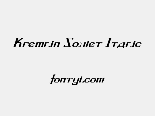 Kremlin Soviet Italic