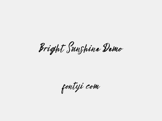 Bright Sunshine Demo