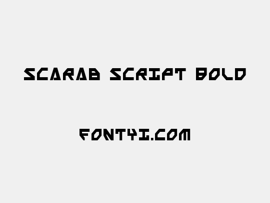 Scarab Script Bold