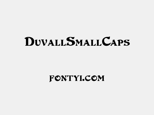 DuvallSmallCaps