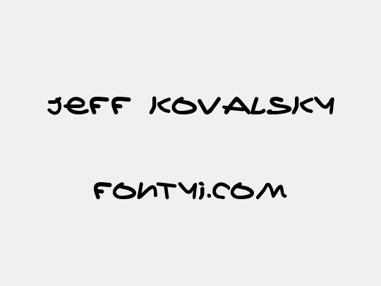 Jeff Kovalsky
