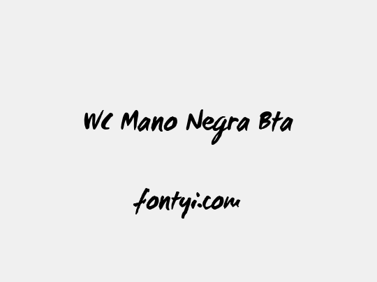 WC Mano Negra Bta