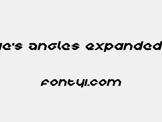 Charlie's Angles Expanded Italic