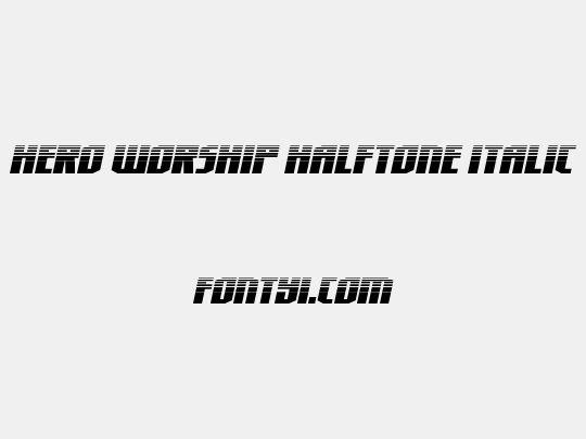 Hero Worship Halftone Italic