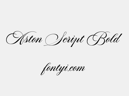 Aston Script Bold
