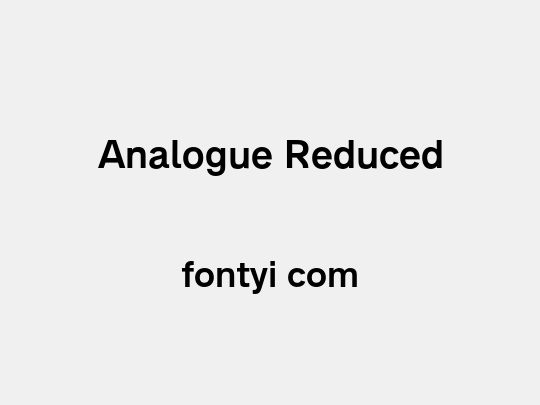 Analogue Reduced
