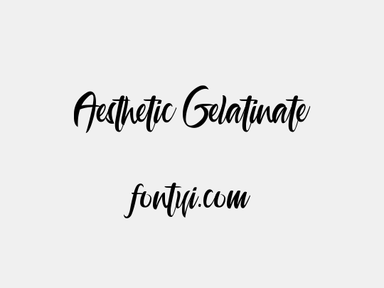 Aesthetic Gelatinate