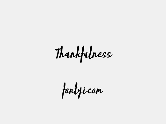 Thankfulness