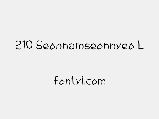 210 Seonnamseonnyeo L