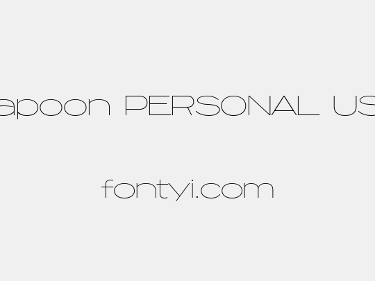 Capoon PERSONAL USE