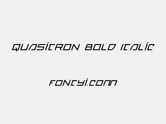 Quasitron Bold Italic