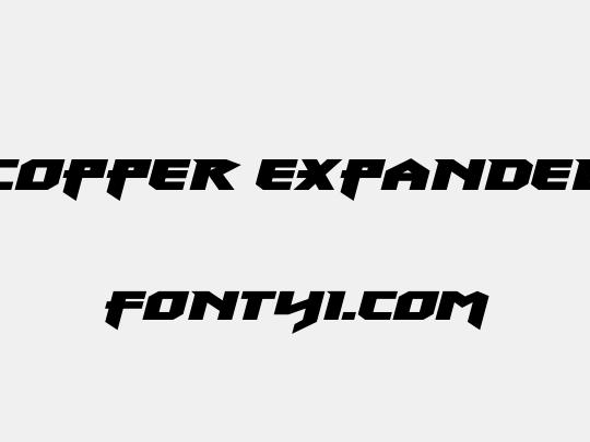 Heavy Copper Expanded Italic