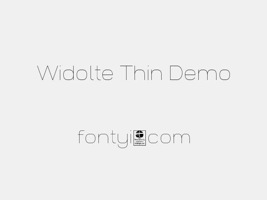 Widolte Thin Demo