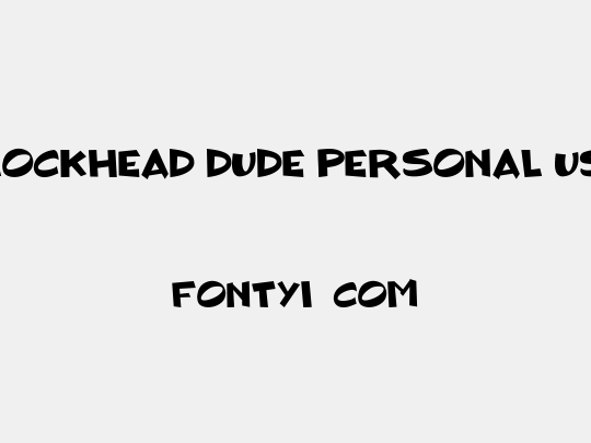 BLOCKHEAD DUDE Personal Use