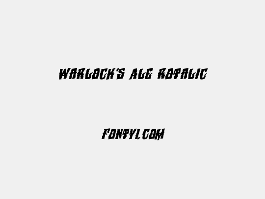 Warlock's Ale Rotalic